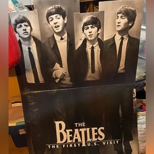 BEATLES 57 x 39 INCH GIANT STAND UP STANDUP STORE DISPLAY CARDBOARD POSTER #1